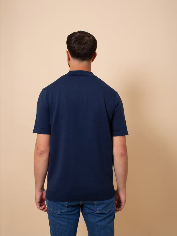 William David Pima Cotton Knit Polo Shirt