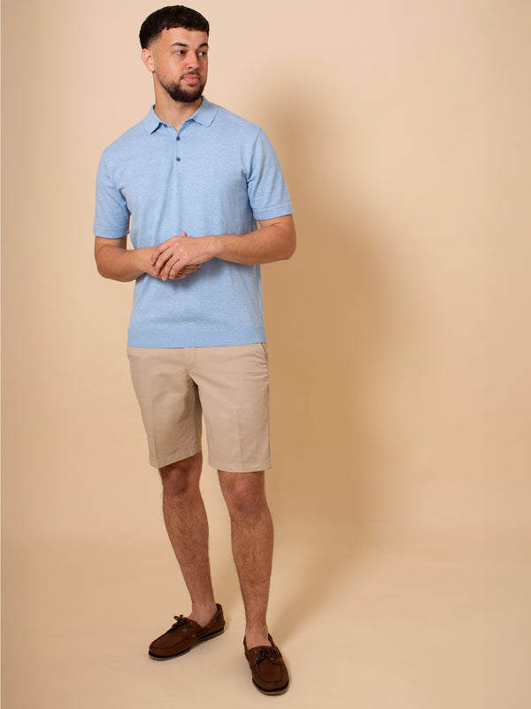 William David Pima Cotton Knit Polo Shirt