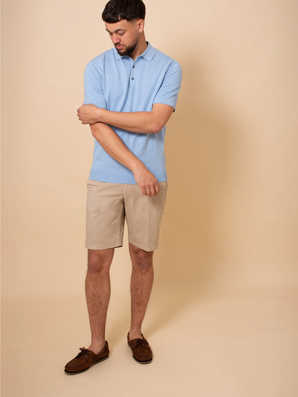 William David Pima Cotton Knit Polo Shirt
