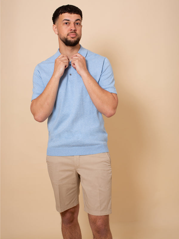 William David Pima Cotton Knit Polo Shirt