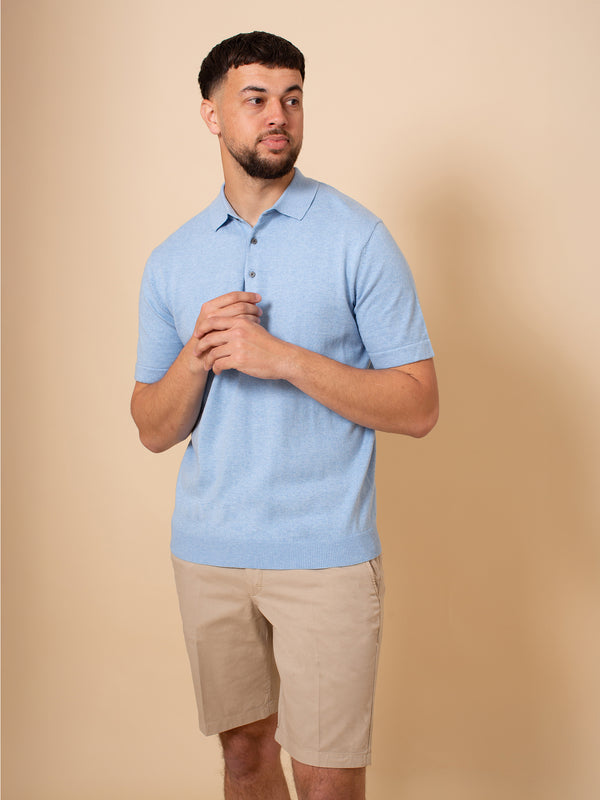 William David Pima Cotton Knit Polo Shirt