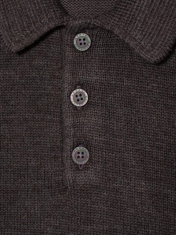 Armani Exchange Long Sleeve Knit Polo