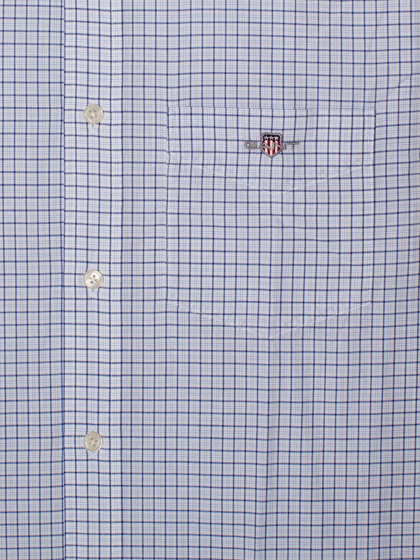 GANT Regular Classic Poplin Check Short Sleeve Shirt