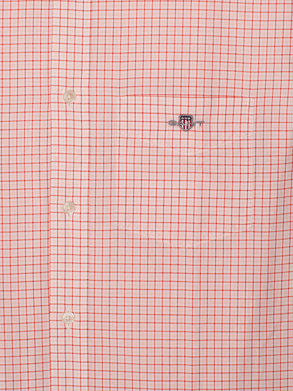 GANT Regular Classic Poplin Check Short Sleeve Shirt