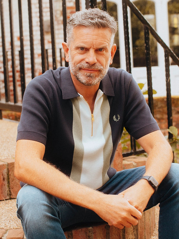 Fred Perry Textured Stripe Knitted Shirt