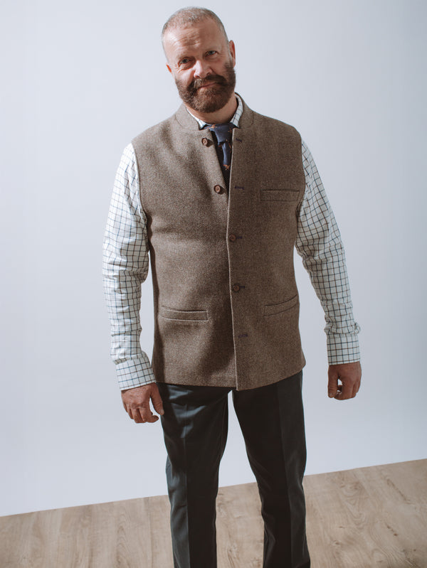 Golding Wool Herringbone Waistcoat