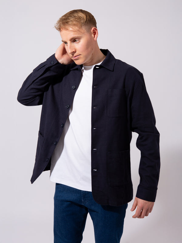William David Slub Cotton Overshirt