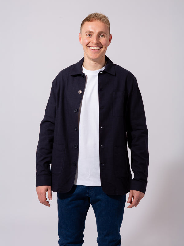 William David Slub Cotton Overshirt