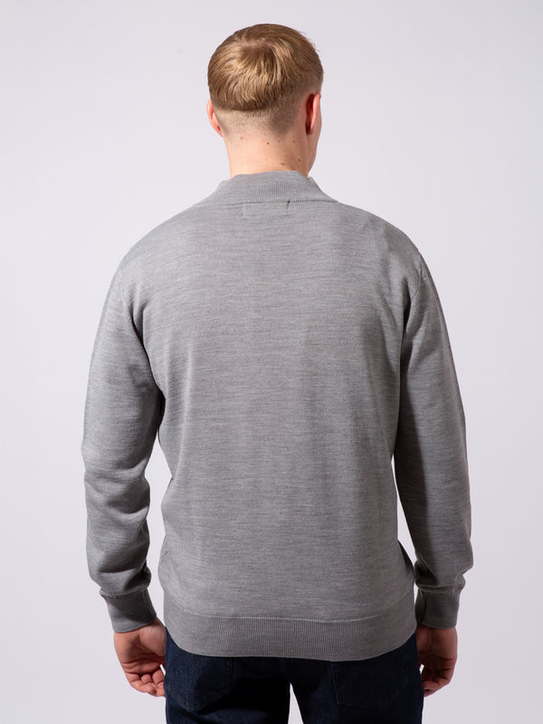 William David Merino Blend Contrast Collar Quarter Zip