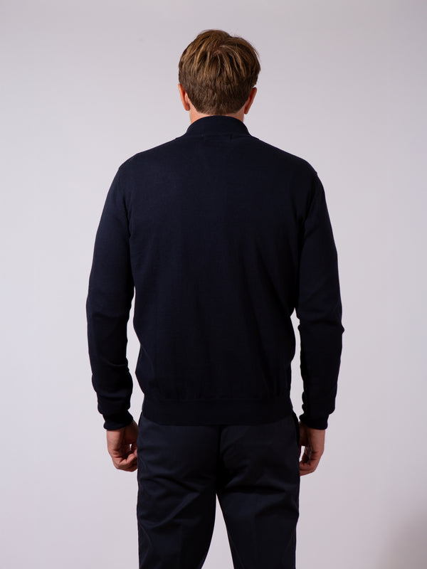 Golding Contrast Collar Cotton Quarter Zip