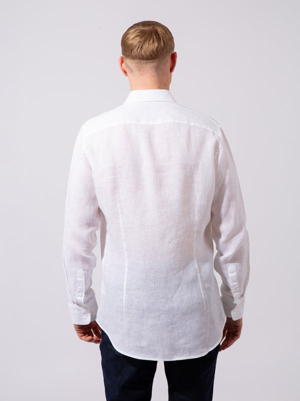 William David Orford Linen Plain Long Sleeve Shirt