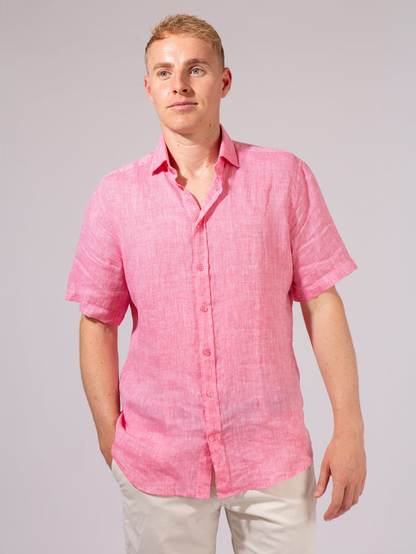 William David Orford Linen Short Sleeve Shirt
