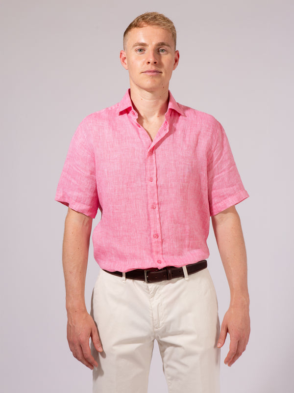 William David Orford Linen Short Sleeve Shirt