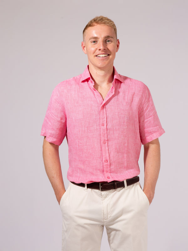 William David Orford Linen Short Sleeve Shirt