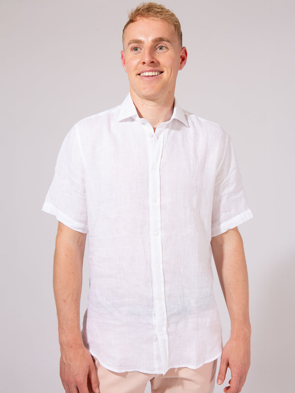 William David Orford Linen Short Sleeve Shirt
