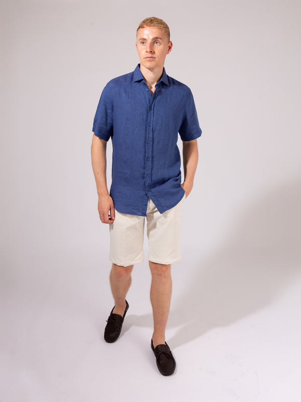 William David Orford Linen Short Sleeve Shirt