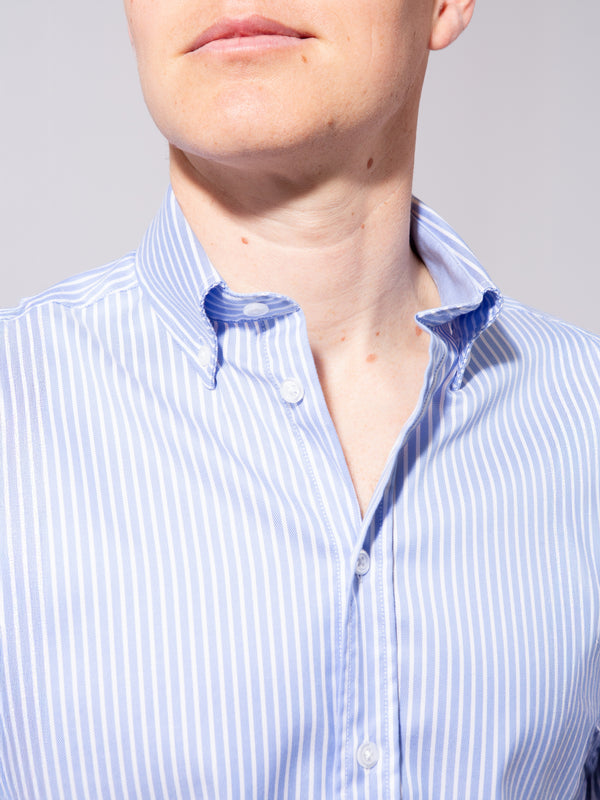 William David Southwold Non Iron Wide Stripe Oxford Shirt