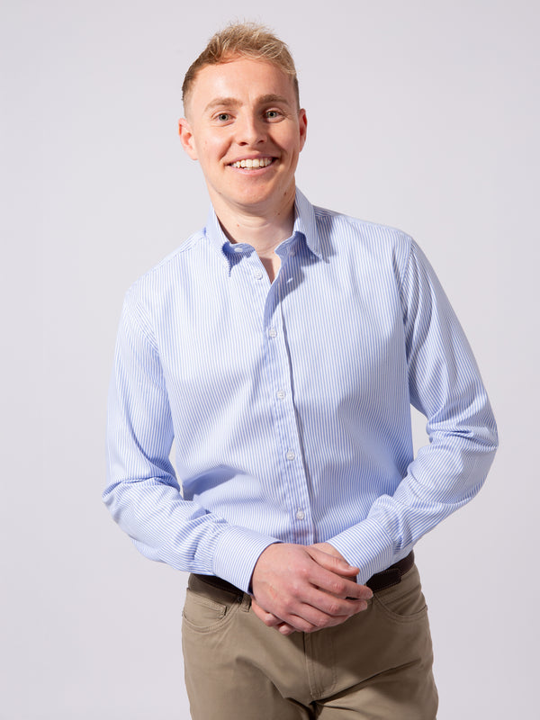 William David Southwold Non Iron Stripe Oxford Shirt