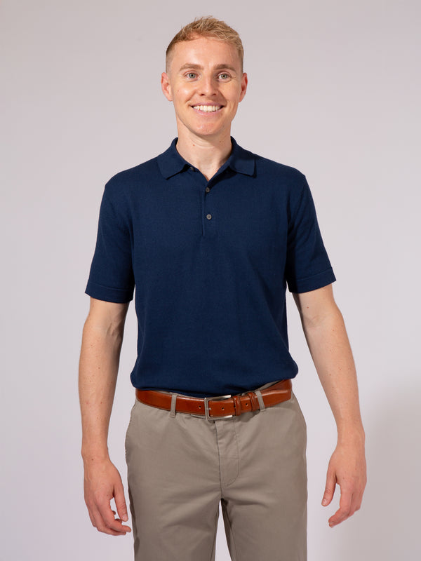 William David Pima Cotton Knit Polo