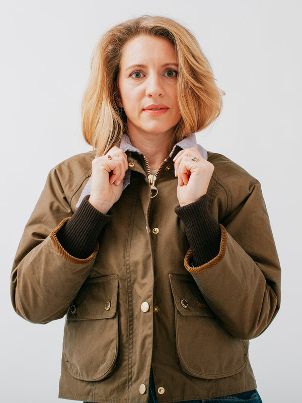Barbour Cropped Beadnell Wax Jacket