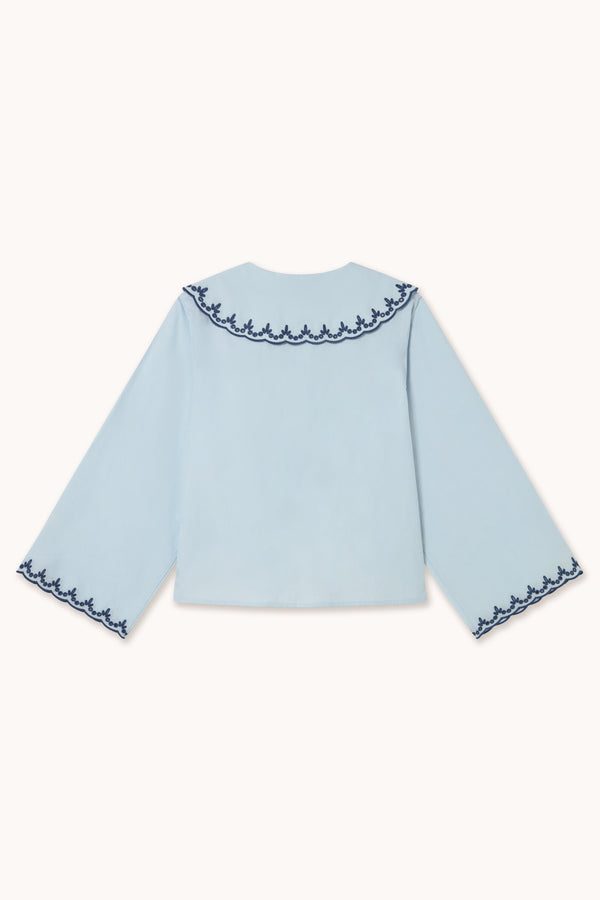 Tiny Big Sister Embroidered Neck Shirt