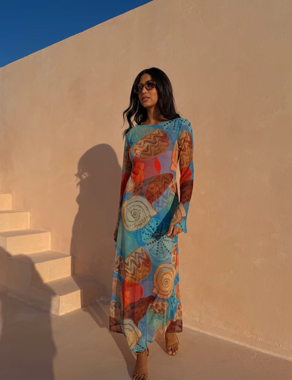 Aria Blue Mesh Dress