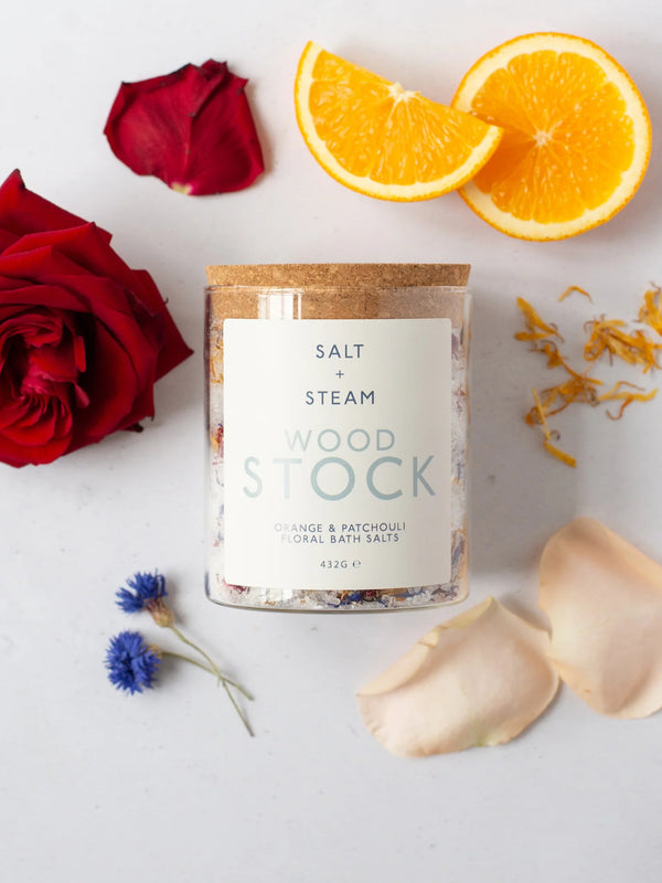 Salt + Steam Woodstock Bath Salts Jar