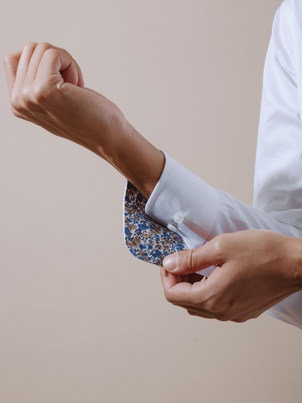 William David Long Sleeve Formal Shirt With Trim