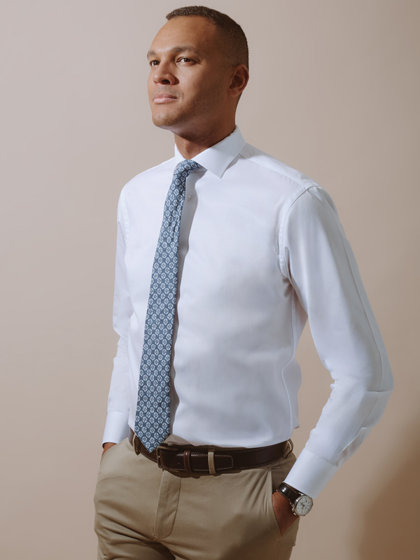 William David Long Sleeve Formal Shirt With Trim