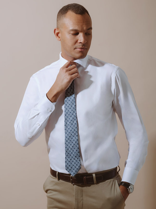William David Long Sleeve Formal Shirt With Trim