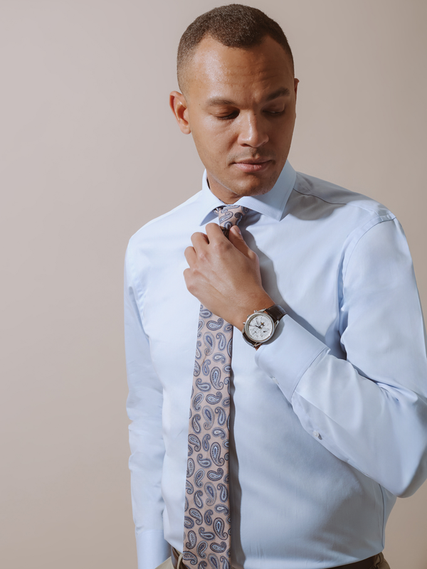 William David Long Sleeve Formal Shirt With Trim