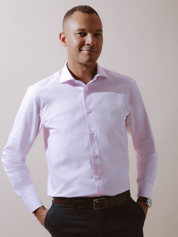 William David Long Sleeve Formal Shirt With Trim