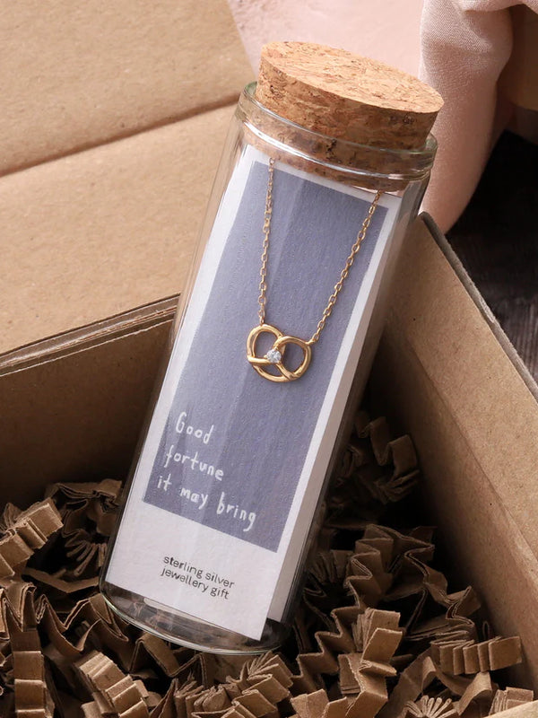 Attic Creations Good Fortune Pretzel Necklace
