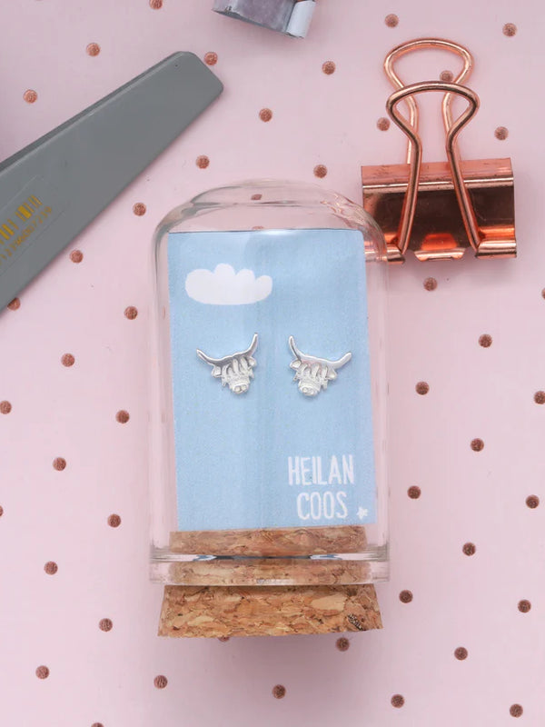 Attic Creations Little Note Highland Cow Earrings