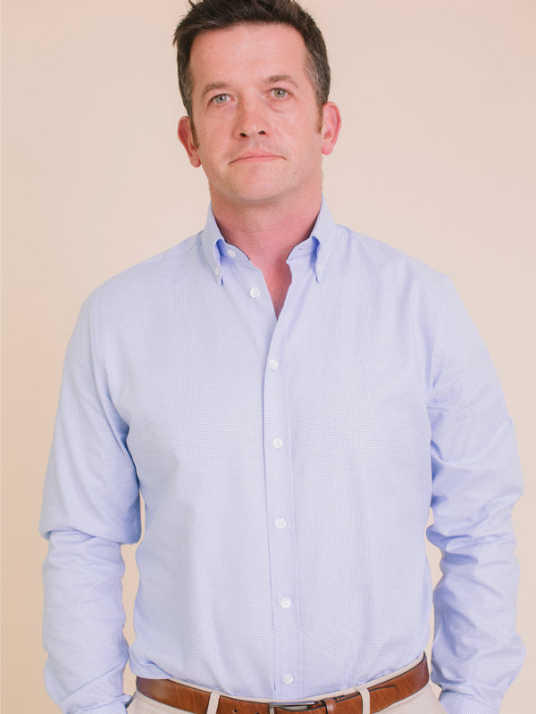 William David Southwold Oxford Check Long Sleeve Shirt