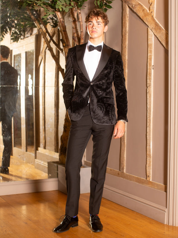 Black Paisley Velvet Jacket