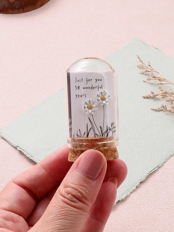 50 Wonderful Years Wild Daisy Flower Earrings