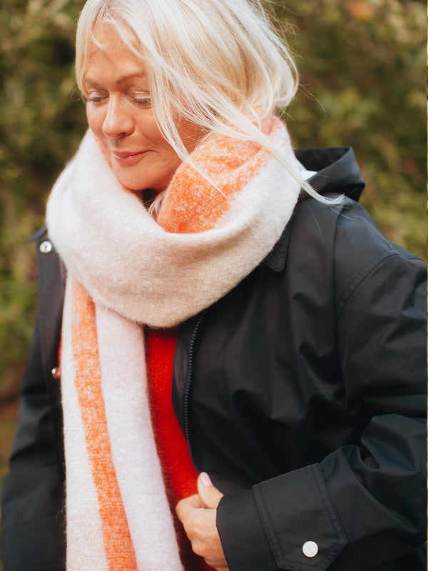 Katie Loxton Recycled Checked Tassel Scarf