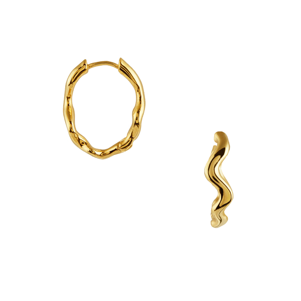 Orelia Jewellery Organic Wave Oval Hoops