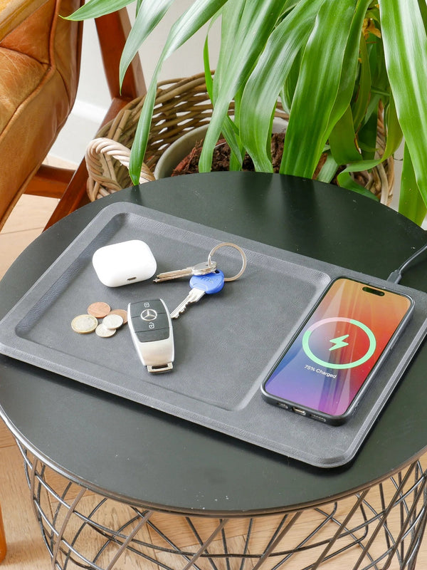 Steepletone Leather Wireless Charging Tray