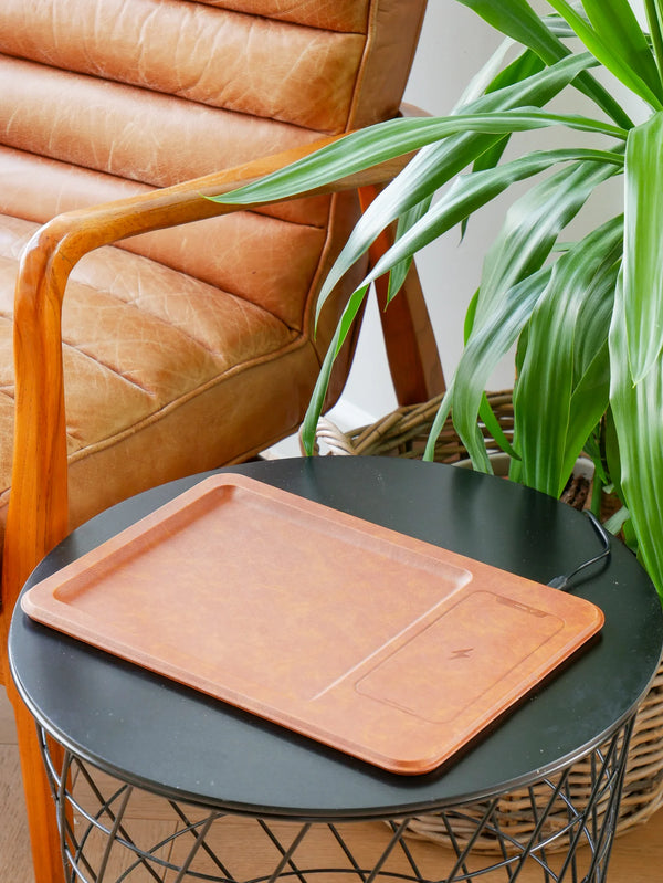 Steepletone Leather Wireless Charging Tray