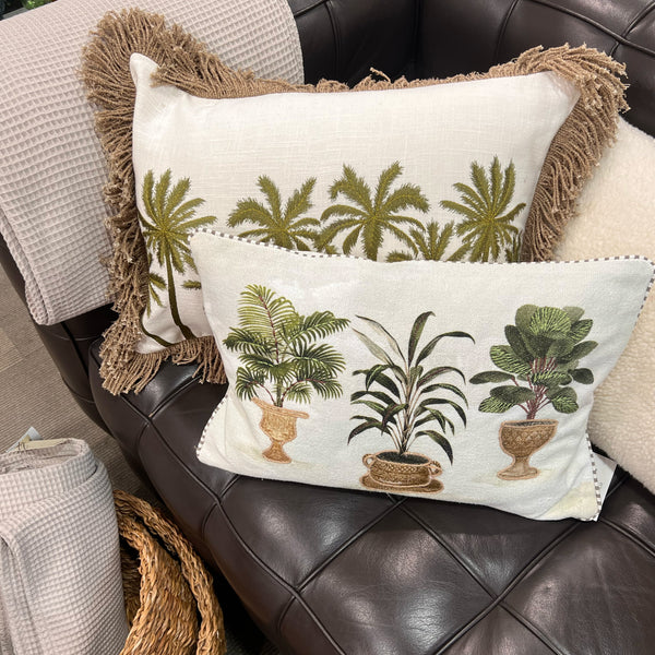 Potted Plants Cotton Cushion Cover