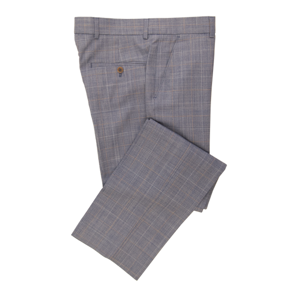 Coes Check Suit Trousers for Men in Sky