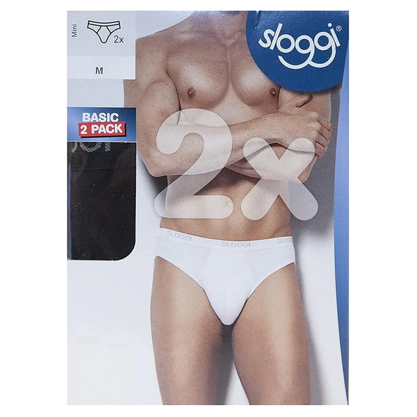 Sloggi Mens Mini Brief Set in Black