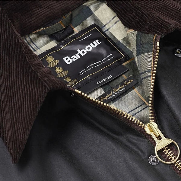 Barbour Mens Beaufort Waxed Jacket in Sage