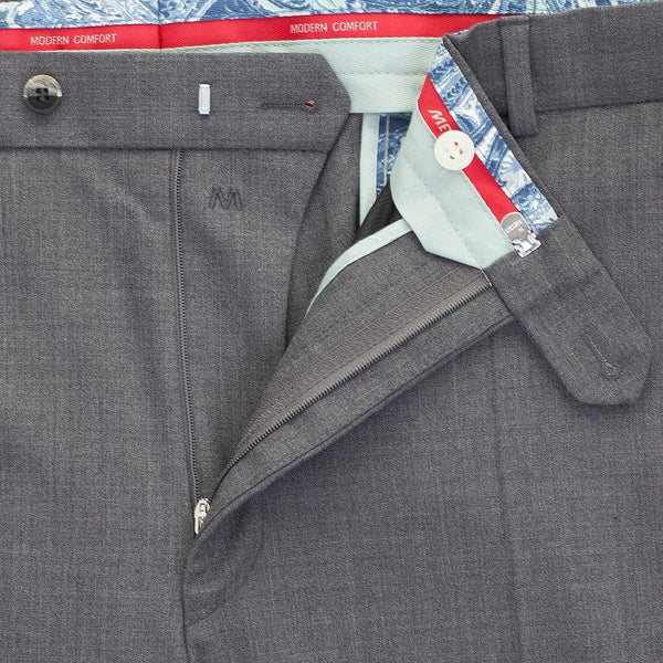 Meyer Oslo Soft Gabardine Trousers for Men in Grey