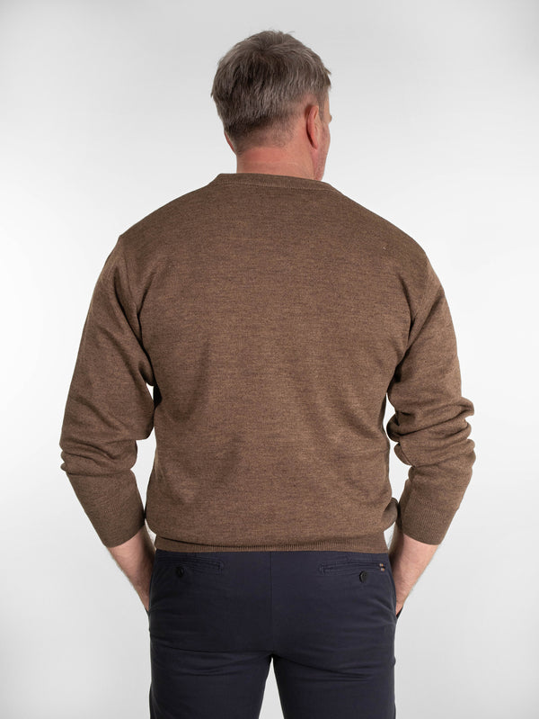 Franco Ponti V Neck Sweater K01 for Men in Brown