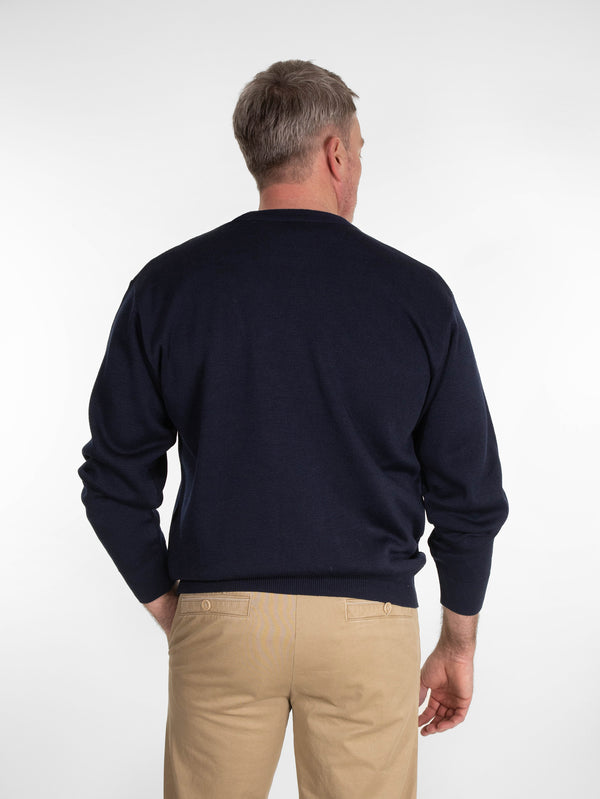 Franco Ponti Crew Neck Pullover in Navy