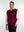 Franco Ponti V Neck Slipover in Deep Red