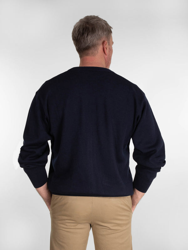Franco Ponti Button Front Cardigan in Navy
